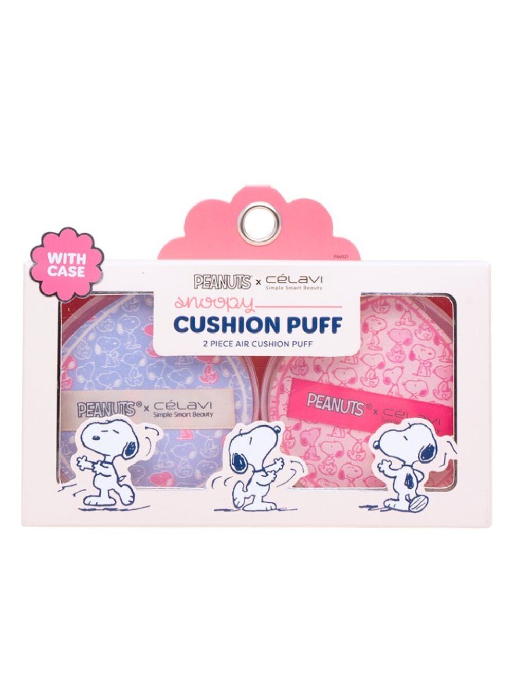 Peanuts x CΓ©lavi Snoopy Cushion Puff - 2 Piece Air Cushion Puff Set with Case